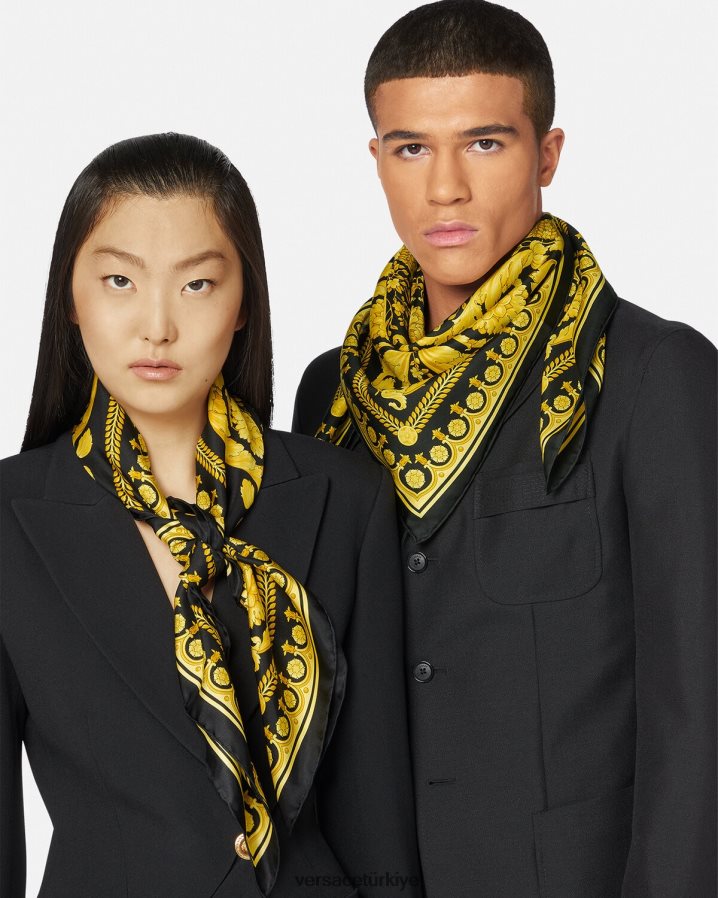 Versace barok büyük ipek fular kadınlar Yazdır Aksesuarlar B0HHR8902