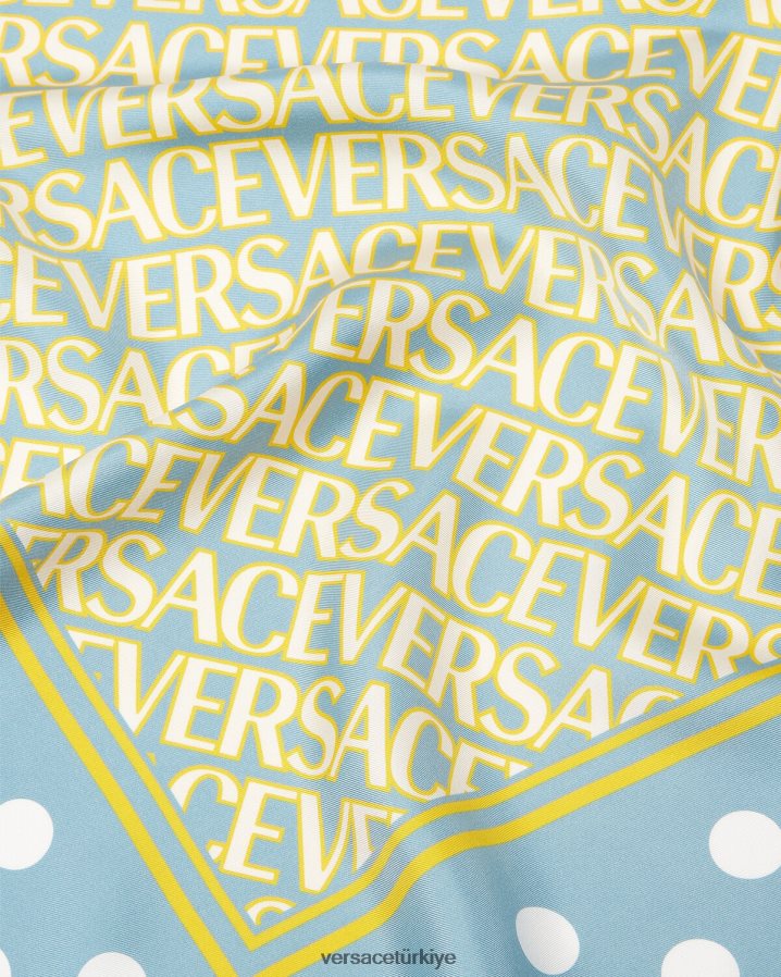 Versace boydan boya ipek üçgen fular kadınlar Yazdır Aksesuarlar B0HHR8886