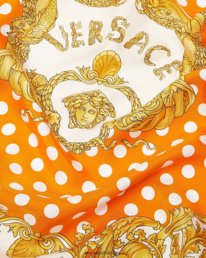 Versace deniz kabuğu barok büyük ipek fular kadınlar Yazdır Aksesuarlar B0HHR8899