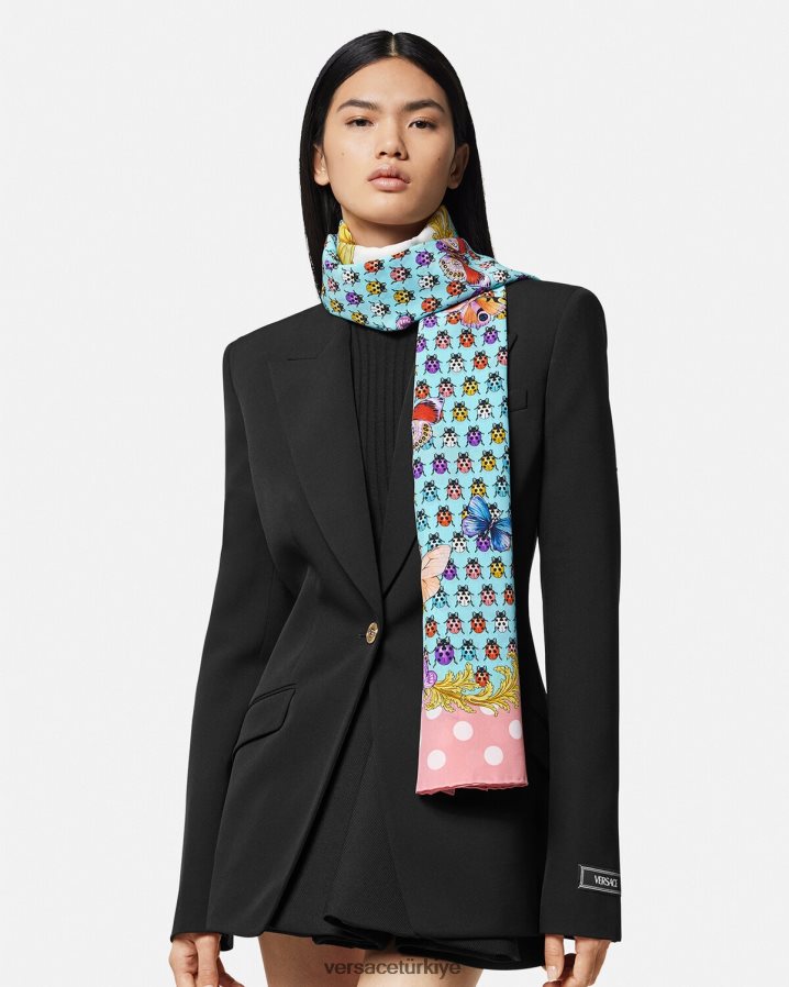 Versace kelebekler ipek eşarp kadınlar Yazdır Aksesuarlar B0HHR8895