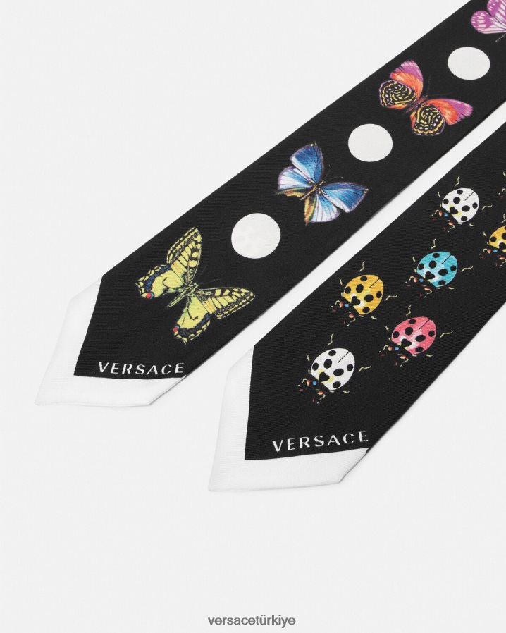 Versace kelebekler ipek eşarp kravat kadınlar Yazdır Aksesuarlar B0HHR8863