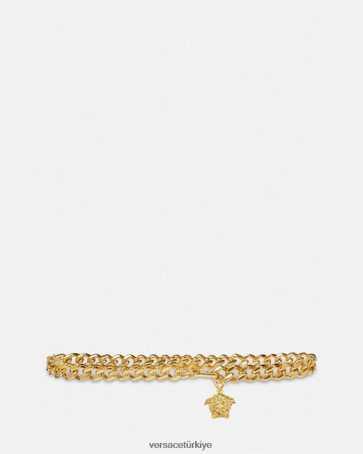 Versace la medusa zincir kemer kadınlar altın Aksesuarlar B0HHR8544