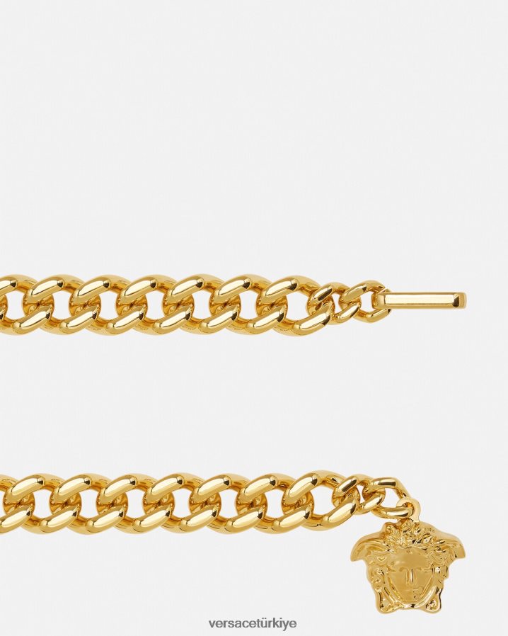 Versace la medusa zincir kemer kadınlar altın Aksesuarlar B0HHR8544
