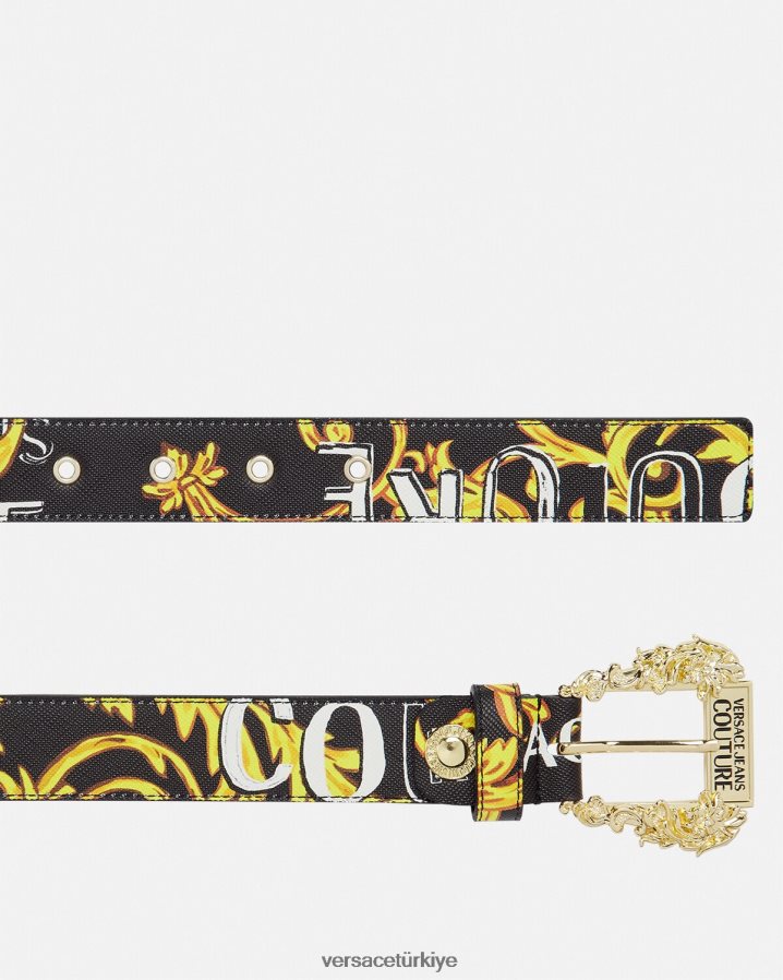 Versace logo couture1 kemer kadınlar siyah altın Aksesuarlar B0HHR82351