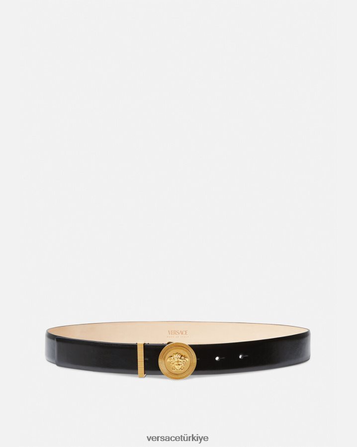 Versace medusa biggie deri kemer kadınlar siyah Aksesuarlar B0HHR8531