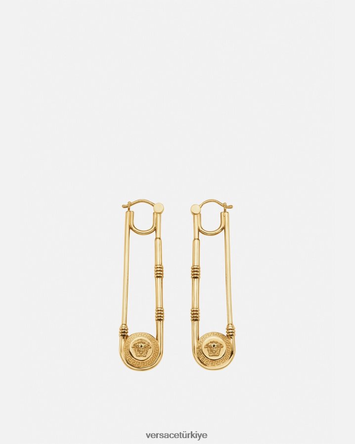 Versace emniyet pimi küpe kadınlar altın Aksesuarlar B0HHR8798