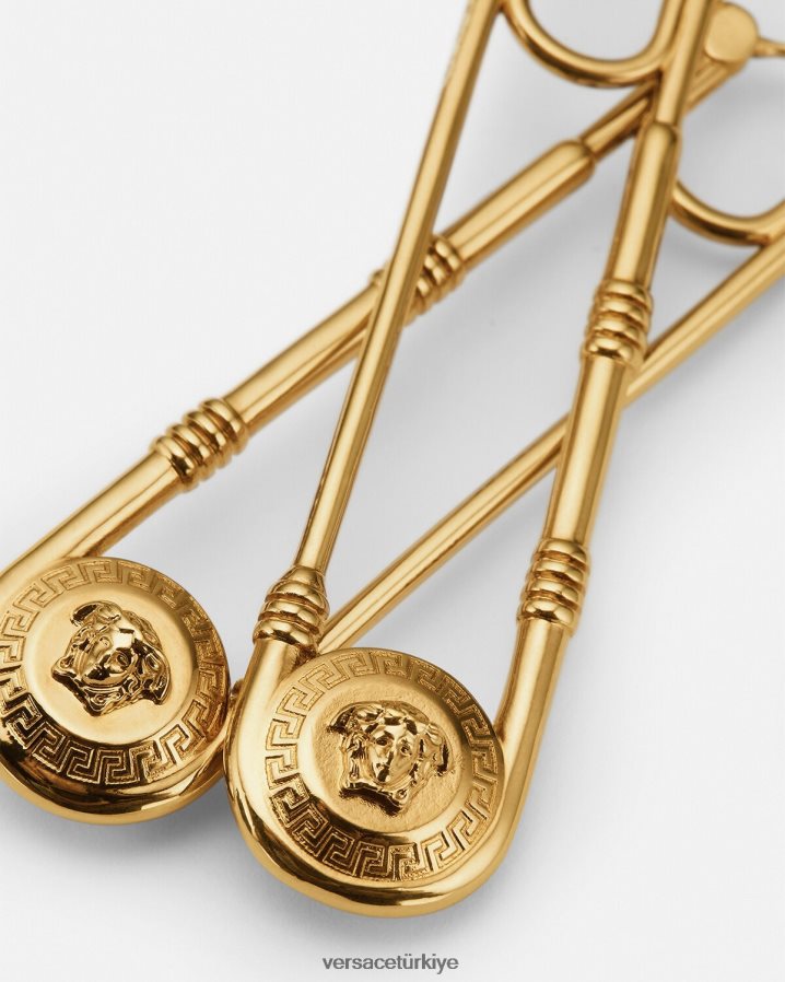 Versace emniyet pimi küpe kadınlar altın Aksesuarlar B0HHR8798