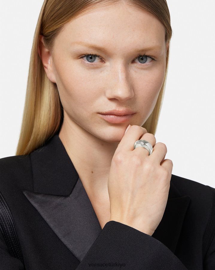 Versace galaksi ay yüzüğü kadınlar gümüş Aksesuarlar B0HHR8732