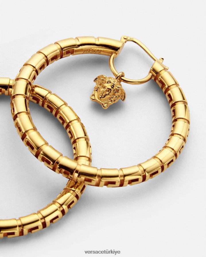 Versace greca halka küpeler kadınlar altın Aksesuarlar B0HHR8749