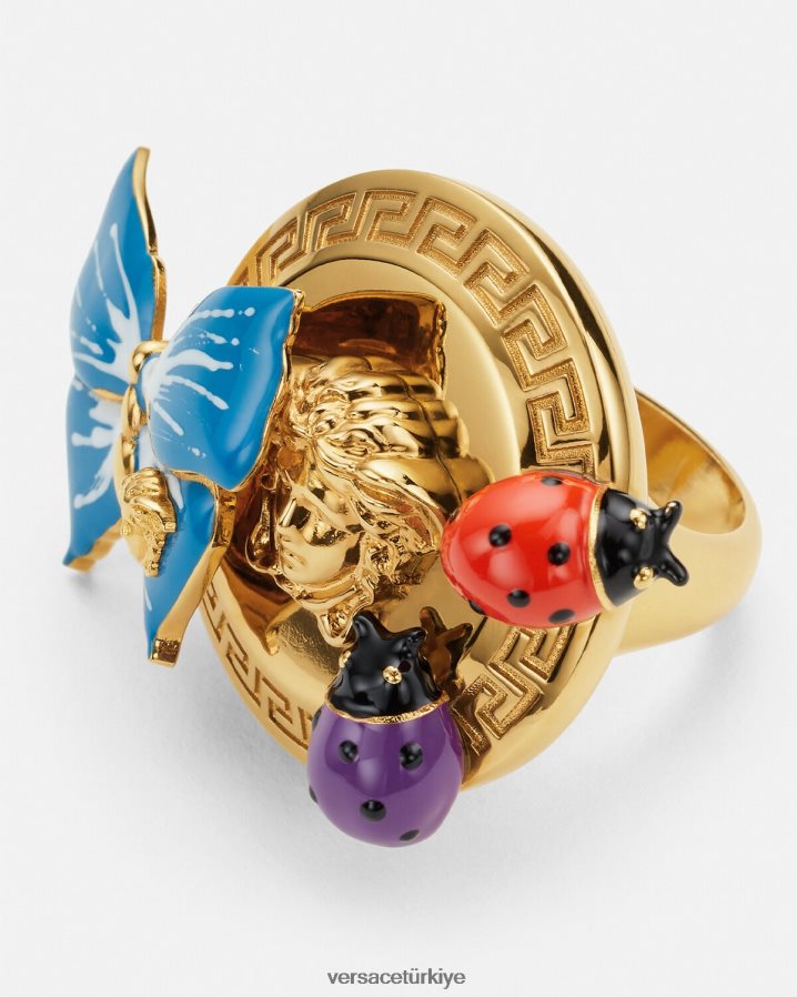 Versace kelebek medusa yüzüğü kadınlar altın Aksesuarlar B0HHR8712