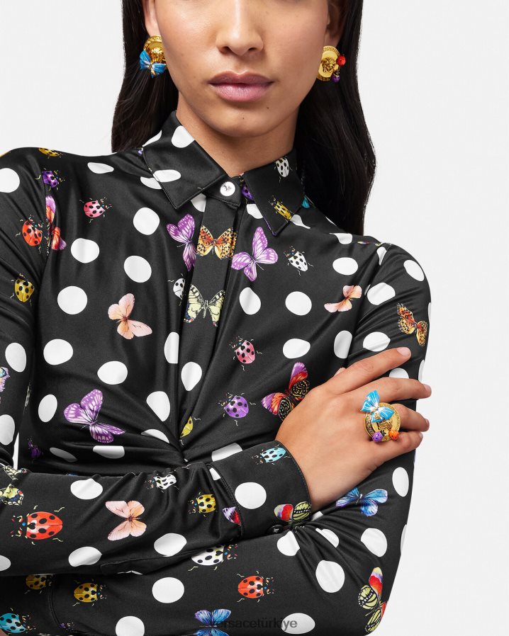 Versace kelebek medusa yüzüğü kadınlar altın Aksesuarlar B0HHR8712