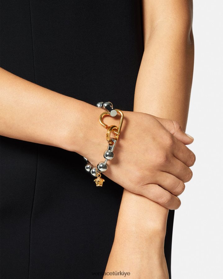 Versace korkak zincir bilezik kadınlar gümüş altın Aksesuarlar B0HHR8831