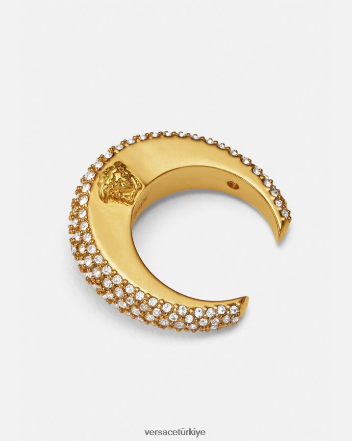 Versace kristal galaksi ay yüzüğü kadınlar altın Aksesuarlar B0HHR8733