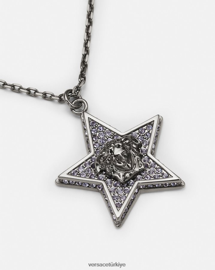 Versace kristal galaksi kolye kadınlar gri Aksesuarlar B0HHR8823