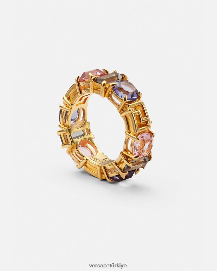 Versace kristal greca yüzük kadınlar altın Aksesuarlar B0HHR8837