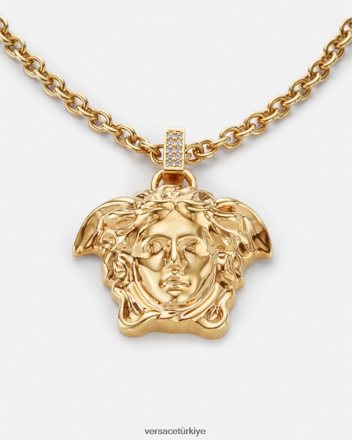 Versace kristal la medusa kolye kadınlar altın Aksesuarlar B0HHR8773