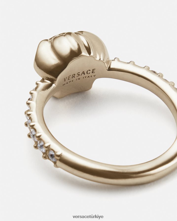 Versace kristal la medusa yüzük kadınlar altın Aksesuarlar B0HHR8782