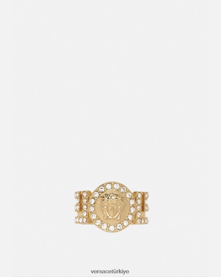 Versace kristal la medusa yüzük kadınlar altın Aksesuarlar B0HHR8789