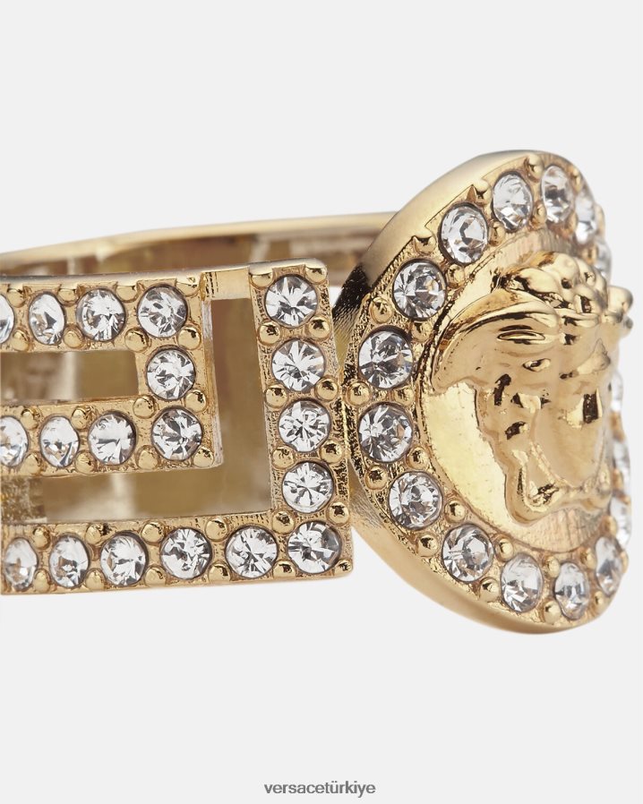 Versace kristal la medusa yüzük kadınlar altın Aksesuarlar B0HHR8789