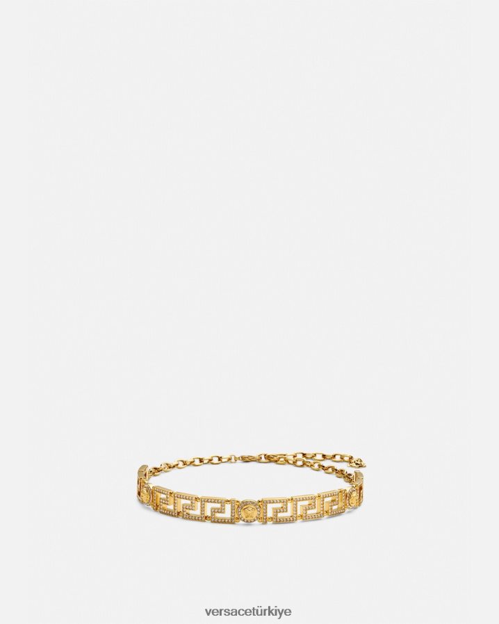 Versace kristal medusa greca gerdanlık kolye kadınlar altın Aksesuarlar B0HHR8747