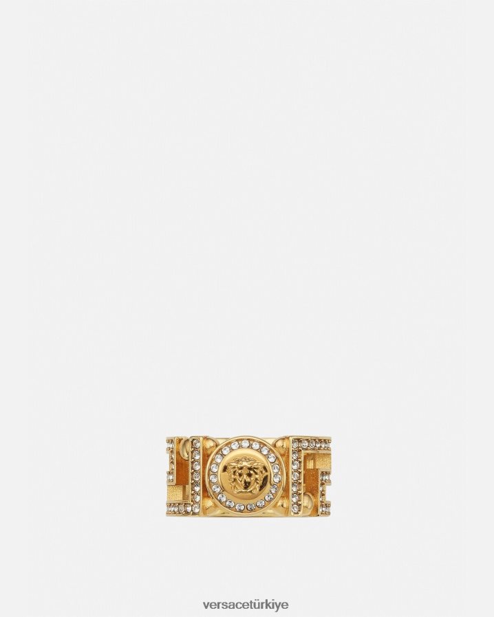 Versace kristal medusa greca yüzük kadınlar altın Aksesuarlar B0HHR8756
