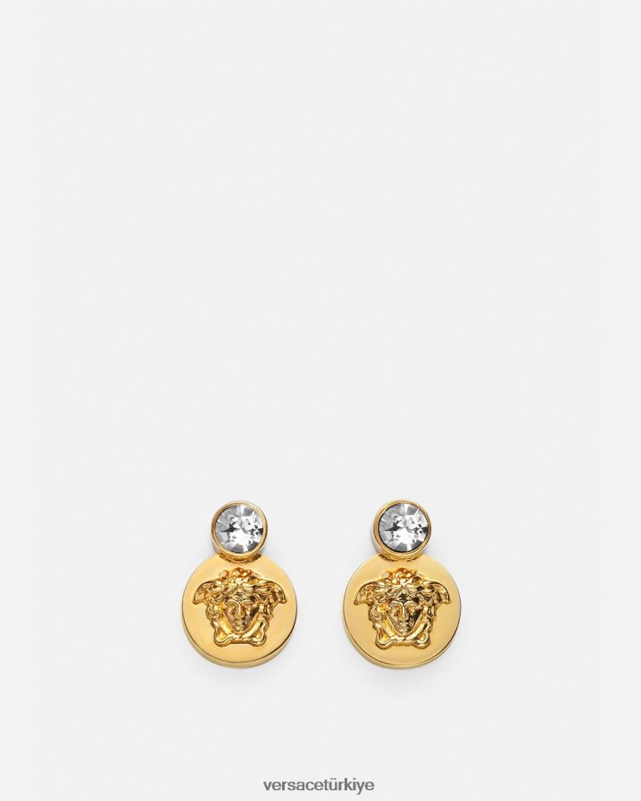 Versace kristal medusa küpe kadınlar altın Aksesuarlar B0HHR8778