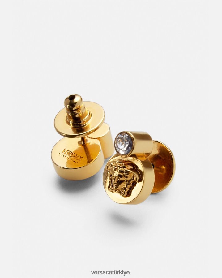 Versace kristal medusa küpe kadınlar altın Aksesuarlar B0HHR8778