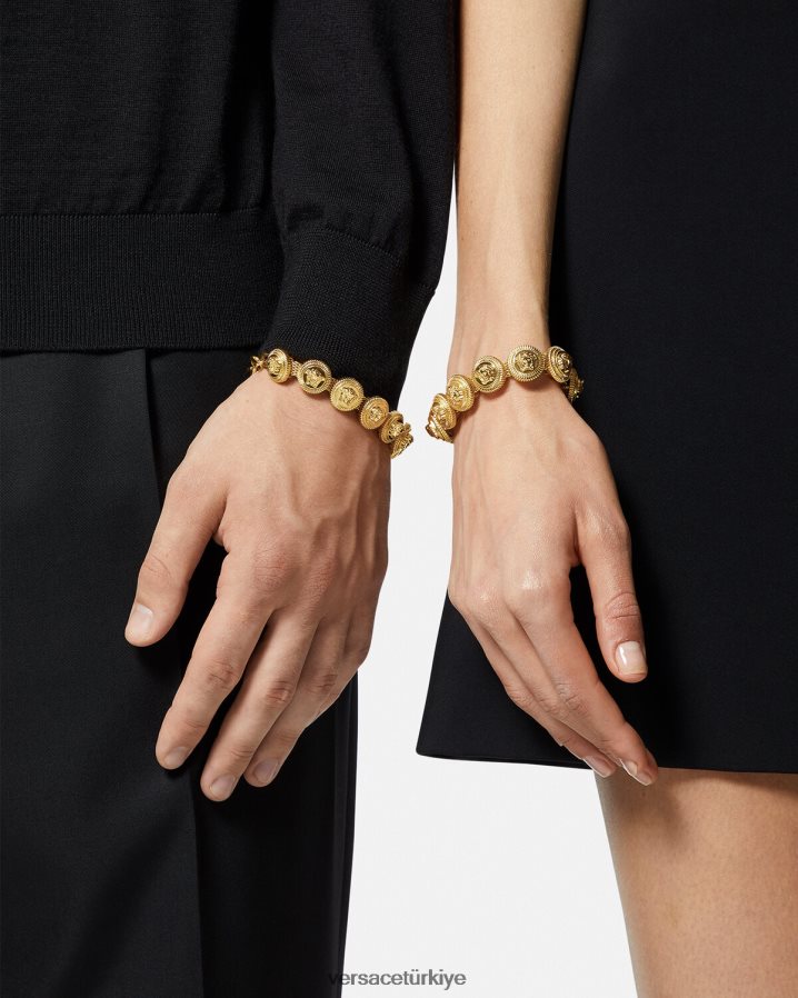 Versace medusa biggie bilezik kadınlar altın Aksesuarlar B0HHR8846
