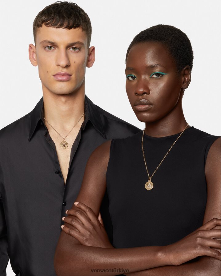 Versace medusa kolye kolye kadınlar altın Aksesuarlar B0HHR8770