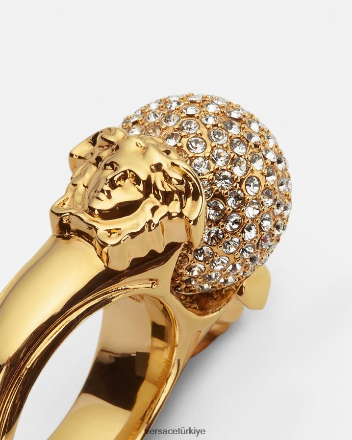 Versace medusa kristal top yüzük kadınlar altın Aksesuarlar B0HHR8779