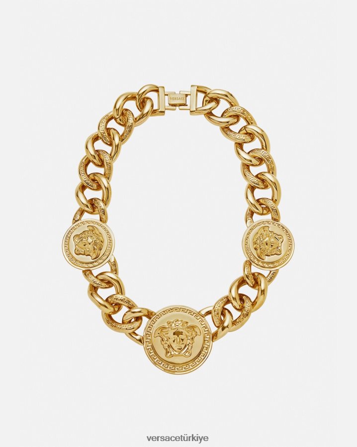 Versace medusa zincir kolye kadınlar altın Aksesuarlar B0HHR8784