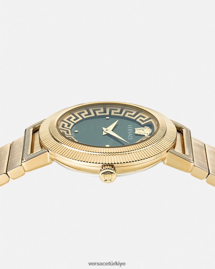 Versace greca şık saat kadınlar altın Aksesuarlar B0HHR8972