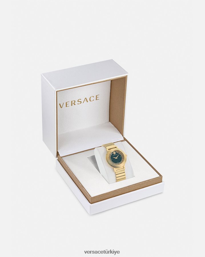 Versace greca şık saat kadınlar altın Aksesuarlar B0HHR8972