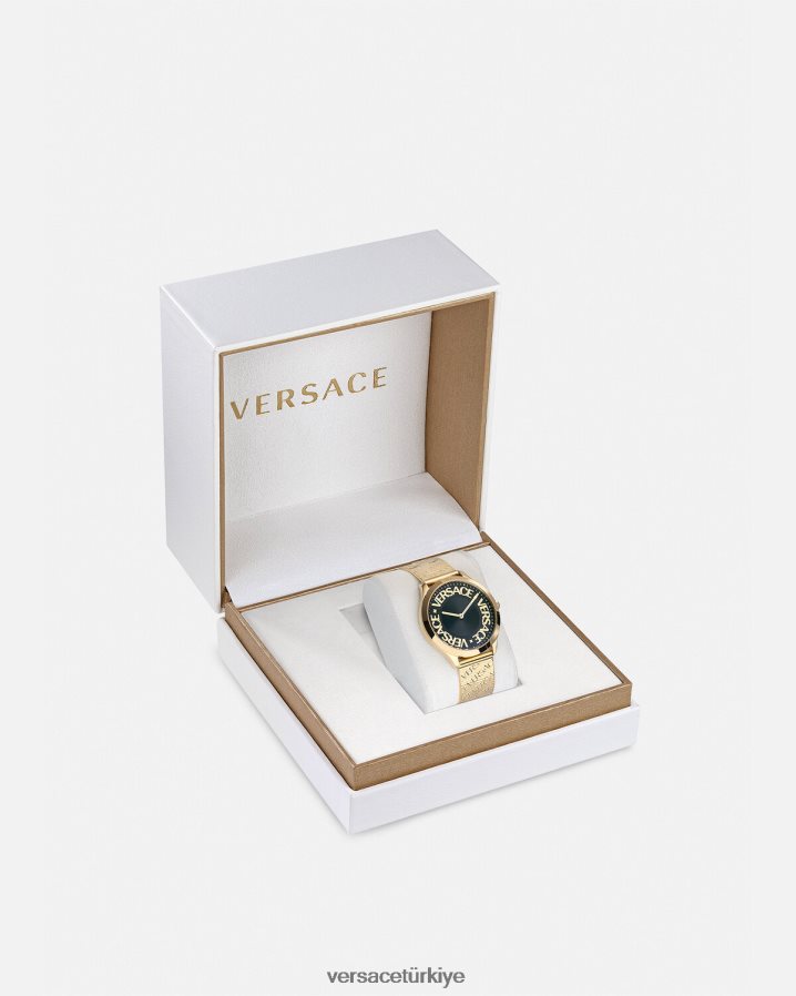 Versace logo hale izle kadınlar altın Aksesuarlar B0HHR8970