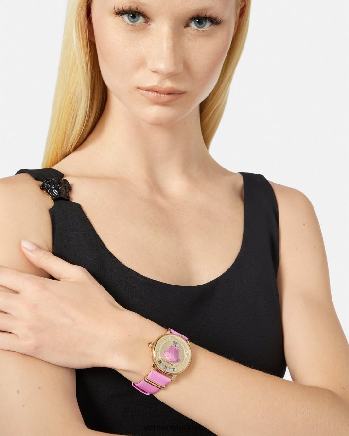 Versace medusa simgesi izle kadınlar pembe Aksesuarlar B0HHR8983