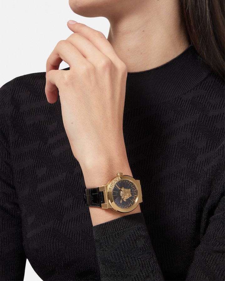 Versace medusa sonsuz izle kadınlar siyah altın Aksesuarlar B0HHR8995