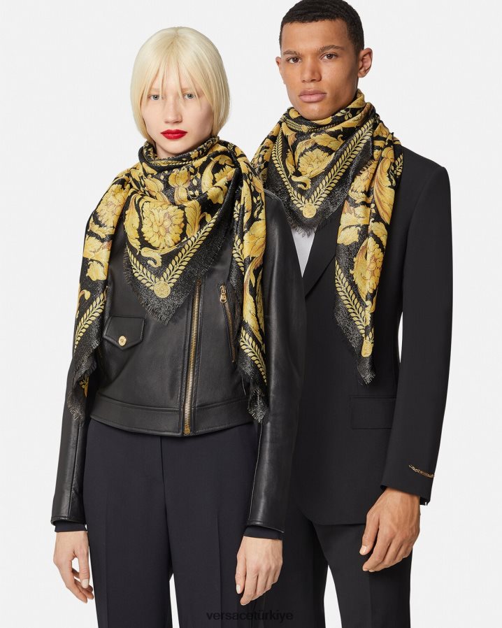 Versace barok saçaklı şal kadınlar Yazdır Aksesuarlar B0HHR8901