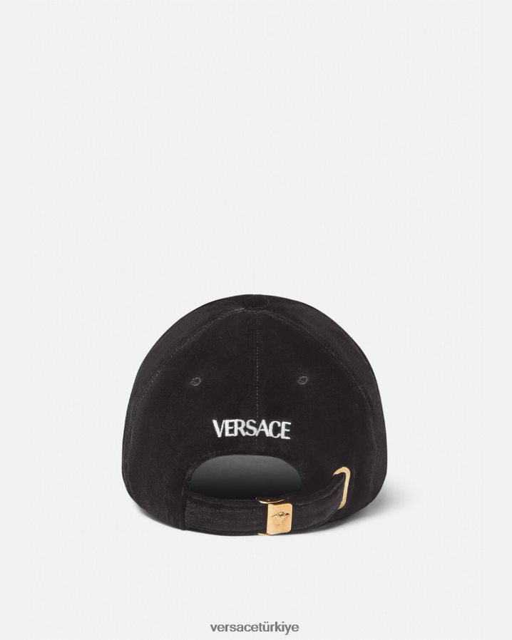 Versace kadife beyzbol şapkası kadınlar siyah Aksesuarlar B0HHR8911
