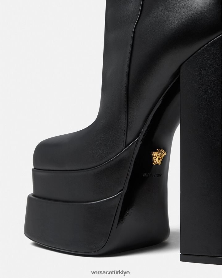 Versace aevitas platform çizmeler kadınlar siyah ayakkabı B0HHR8407