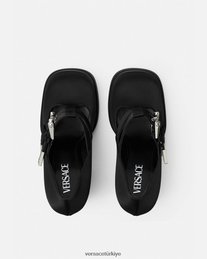 Versace aevitas platform pompaları kadınlar siyah ayakkabı B0HHR8417