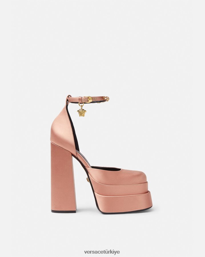 Versace medusa aevitas platform pompaları kadınlar pembe ayakkabı B0HHR8411