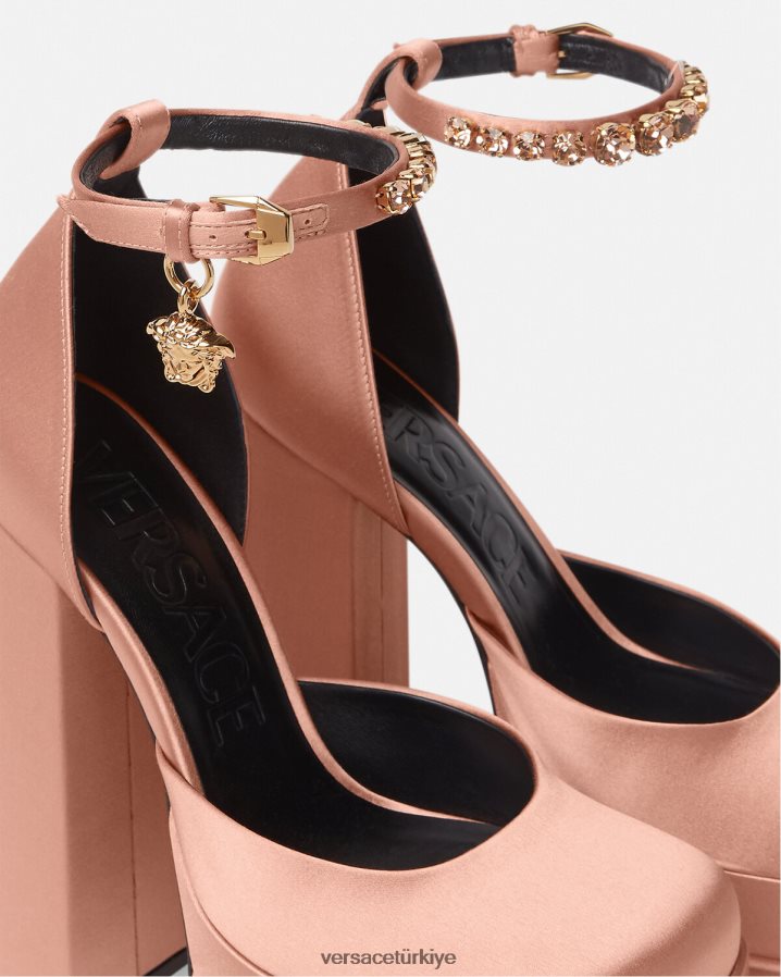 Versace medusa aevitas platform pompaları kadınlar pembe ayakkabı B0HHR8411