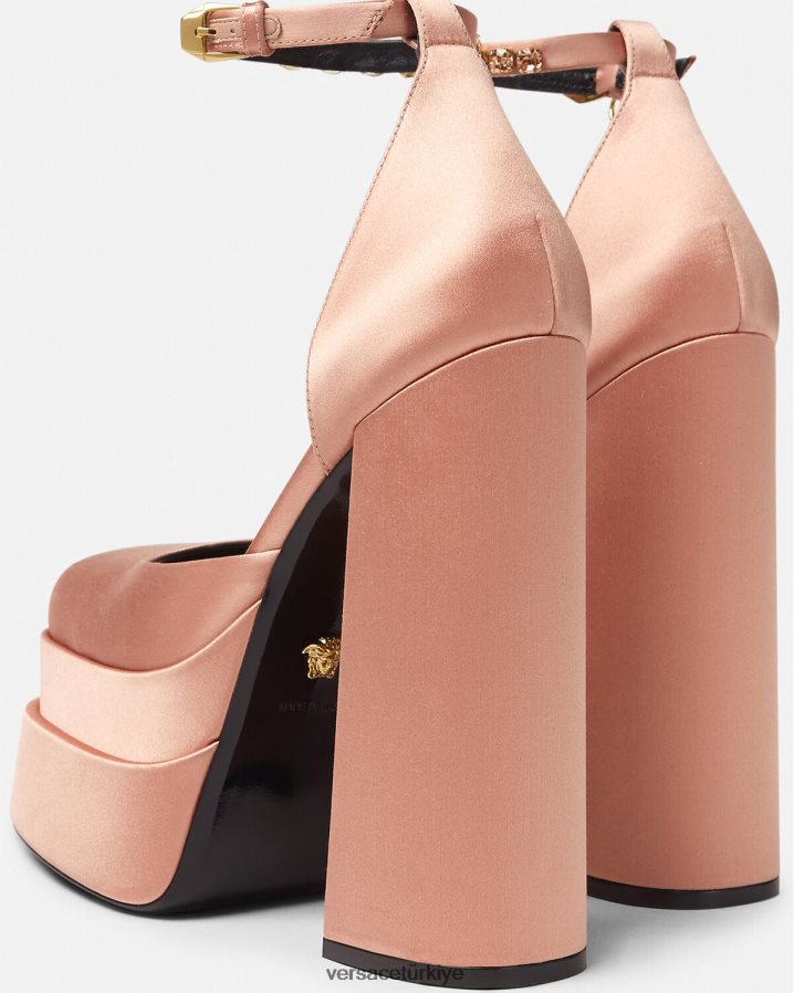 Versace medusa aevitas platform pompaları kadınlar pembe ayakkabı B0HHR8411