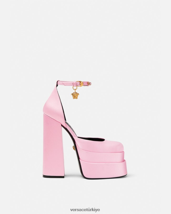 Versace medusa aevitas platform pompaları kadınlar pembe ayakkabı B0HHR8423