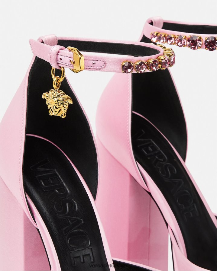 Versace medusa aevitas platform pompaları kadınlar pembe ayakkabı B0HHR8423