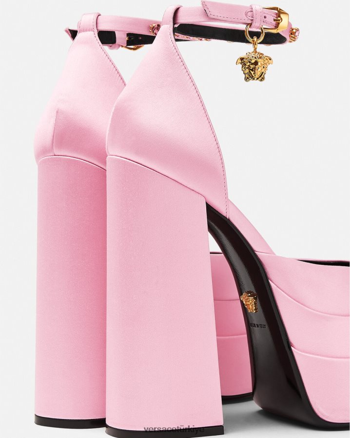 Versace medusa aevitas platform pompaları kadınlar pembe ayakkabı B0HHR8423