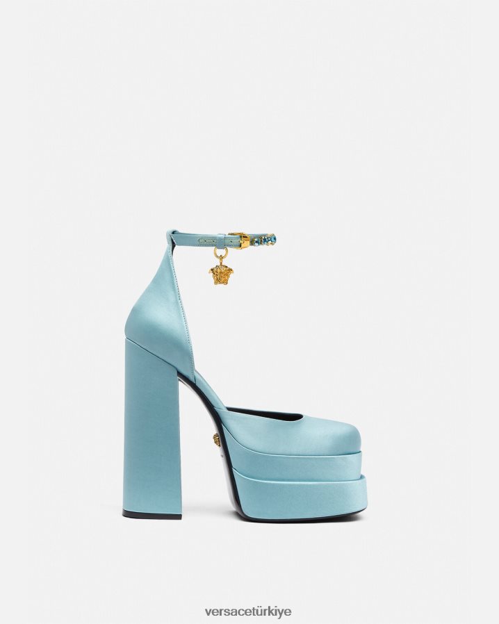 Versace medusa aevitas platform pompaları kadınlar tek renk ayakkabı B0HHR8413