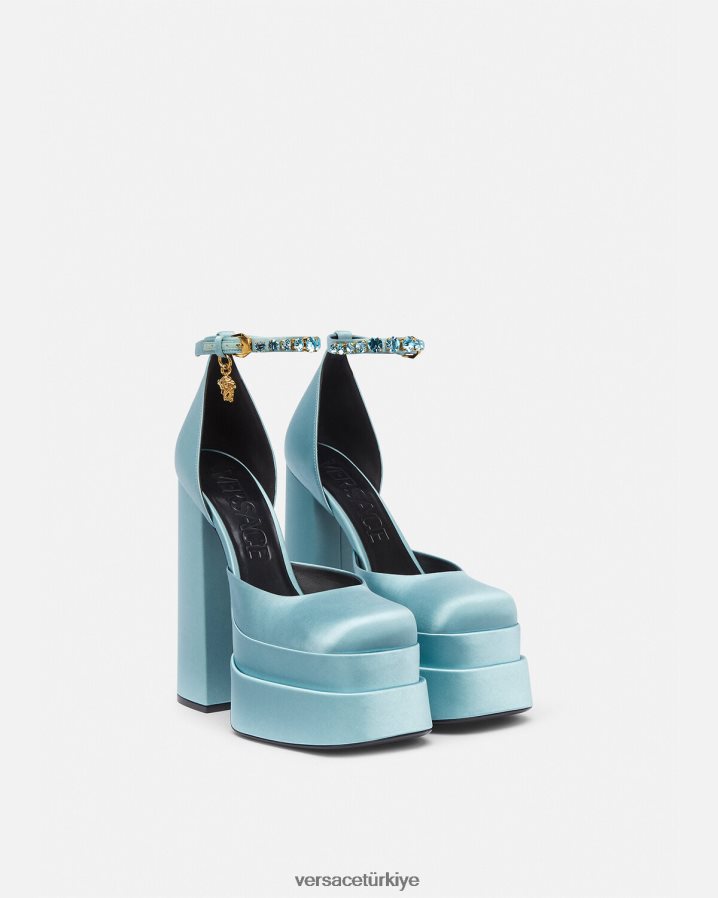Versace medusa aevitas platform pompaları kadınlar tek renk ayakkabı B0HHR8413