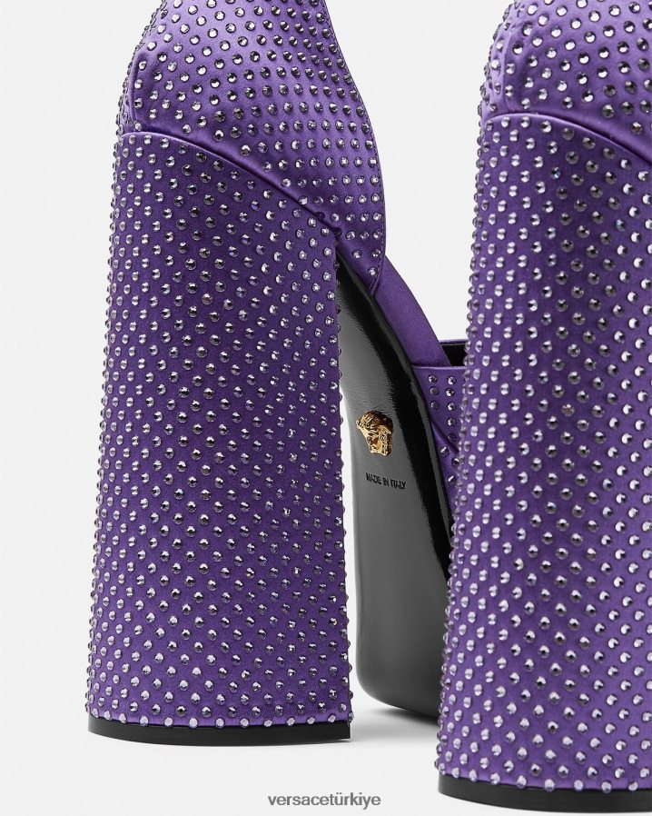 Versace medusa aevitas platform sandaletler kadınlar menekşe ayakkabı B0HHR8426