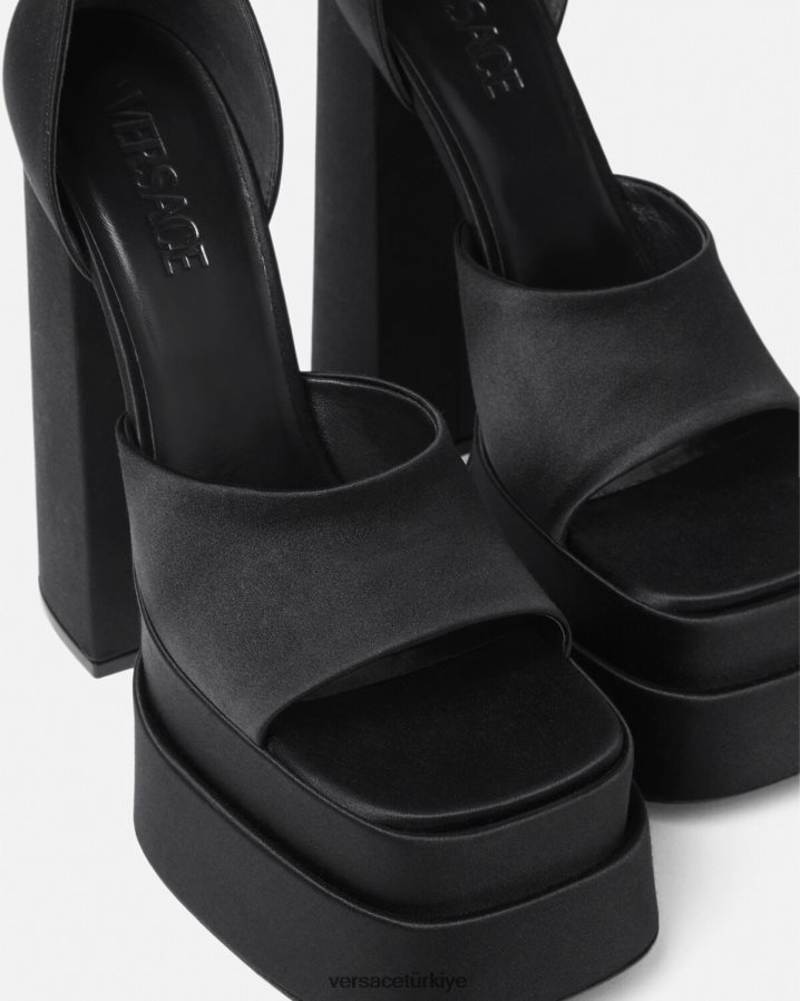 Versace medusa aevitas platform sandaletler kadınlar siyah ayakkabı B0HHR8424